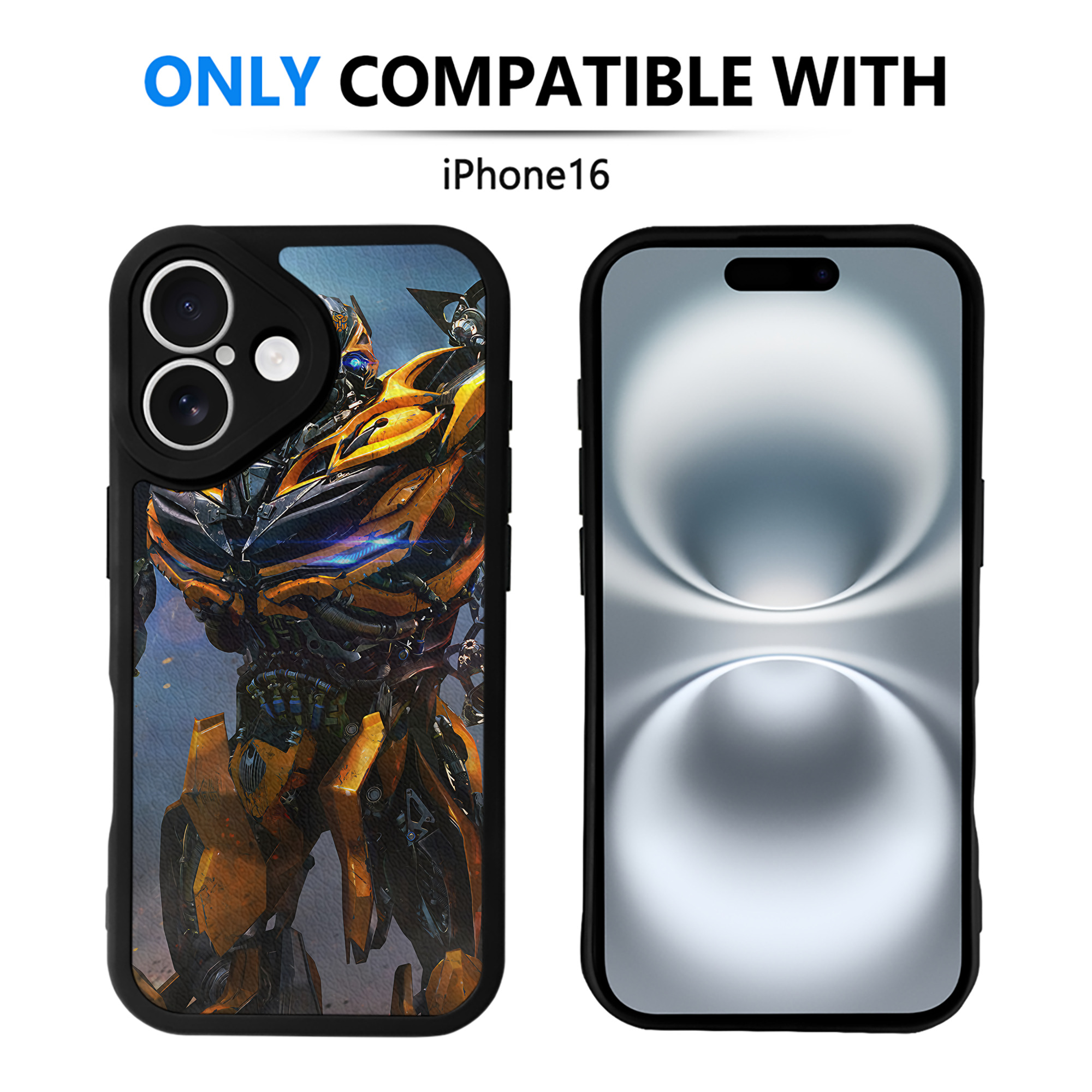 （画像用） Transformers トランスフォーマー 【iPhone 16シリーズ対応】シリコンスマホケース（レザー調） 材質：シリコン